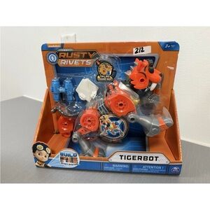Rusty Rivets Figure And Tigerbot Building Set with Lights and Sounds Toy 3+